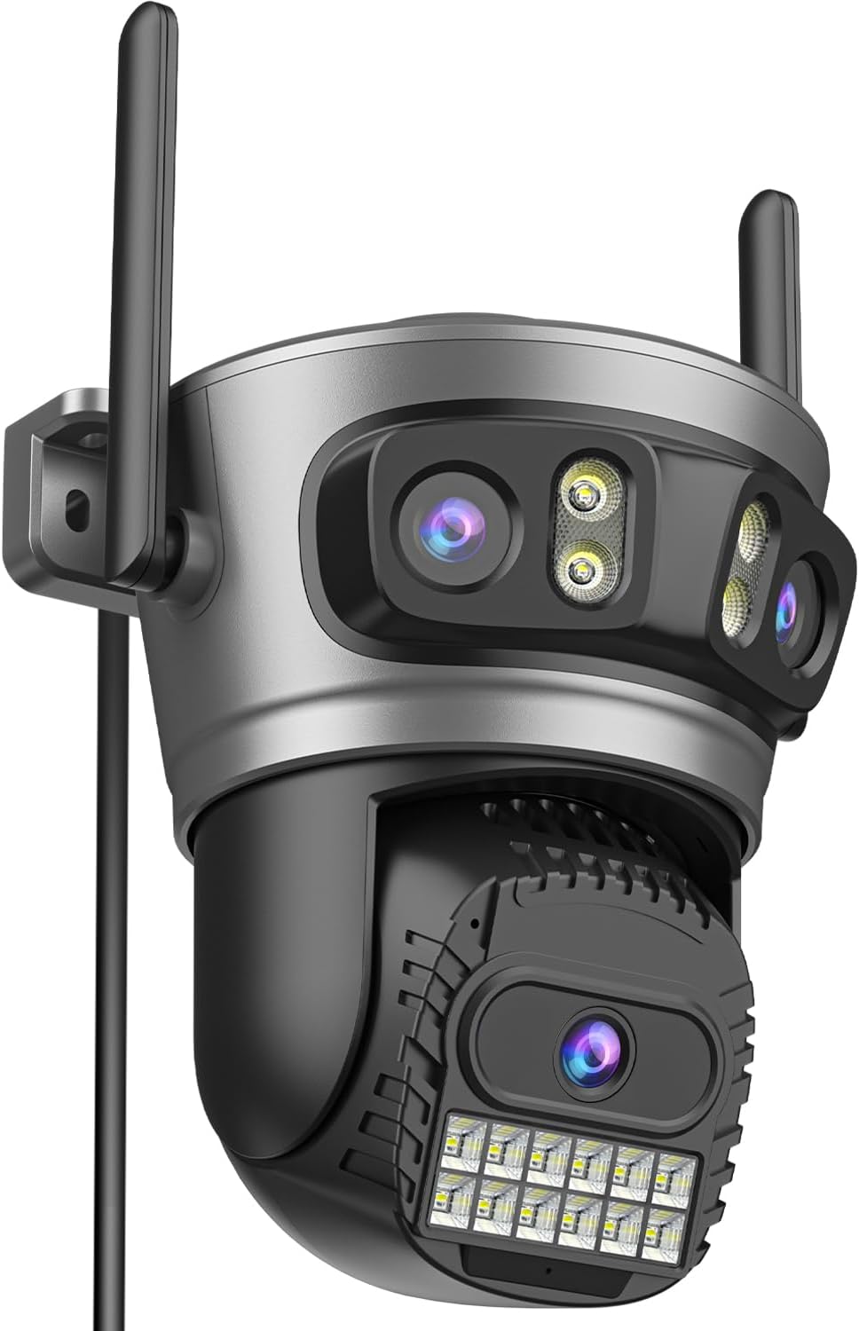 360° WLAN Überwachungskamera für Außen mit Farb-Nachtsicht und Zwei-Wege-Audio