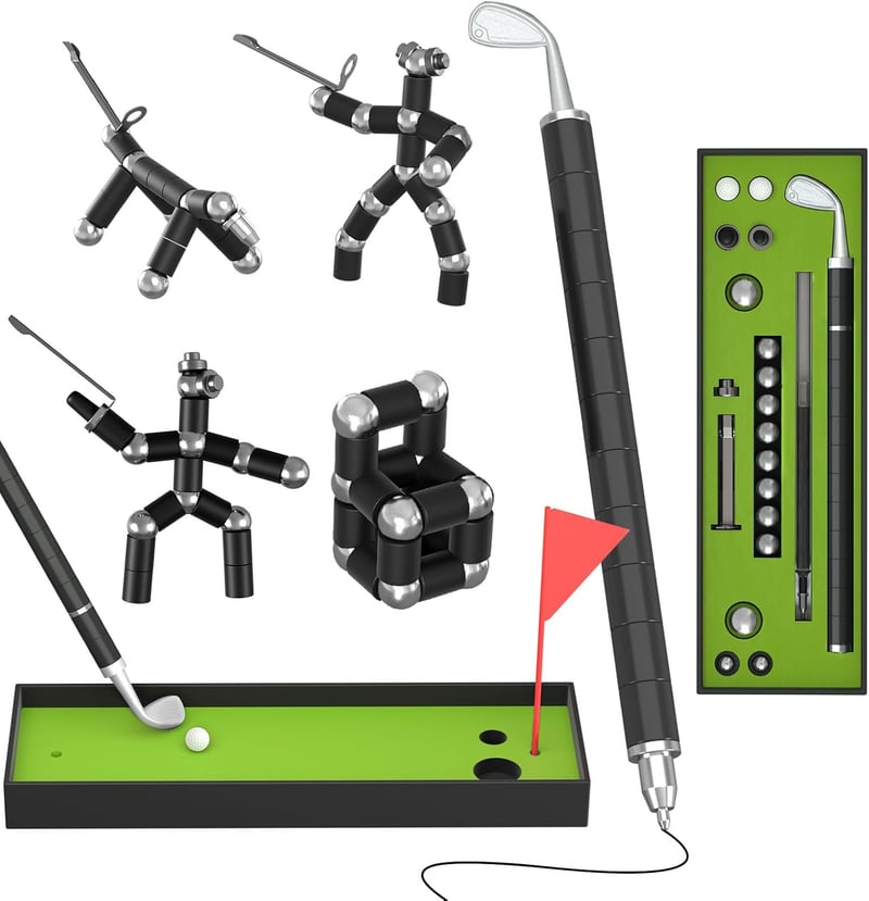 Golf Pen für Männer - Magnetischer Fidget-Kugelschreiber als Geschenk