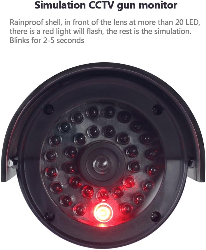 CCTV Dummy Überwachungskamera Set mit Blink-LED – Schwarz