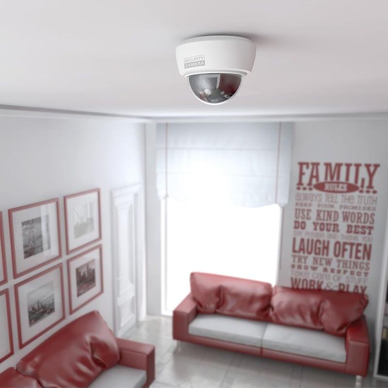 Dummy Überwachungskamera mit LED-Licht für Innen- und Außenbereich