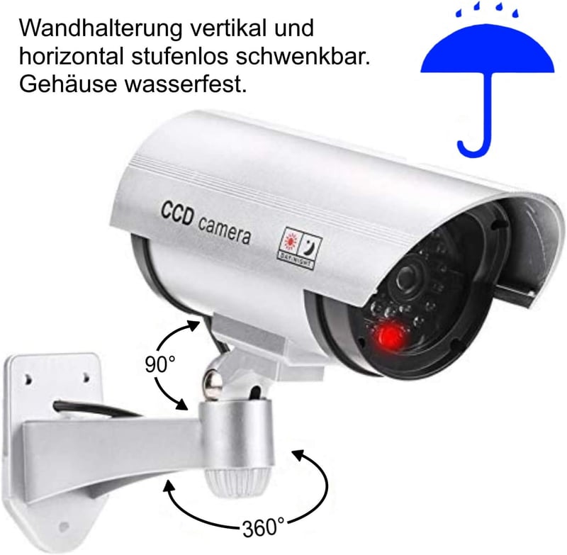 Dummykamera mit LED-Licht für Innen- und Außenüberwachung