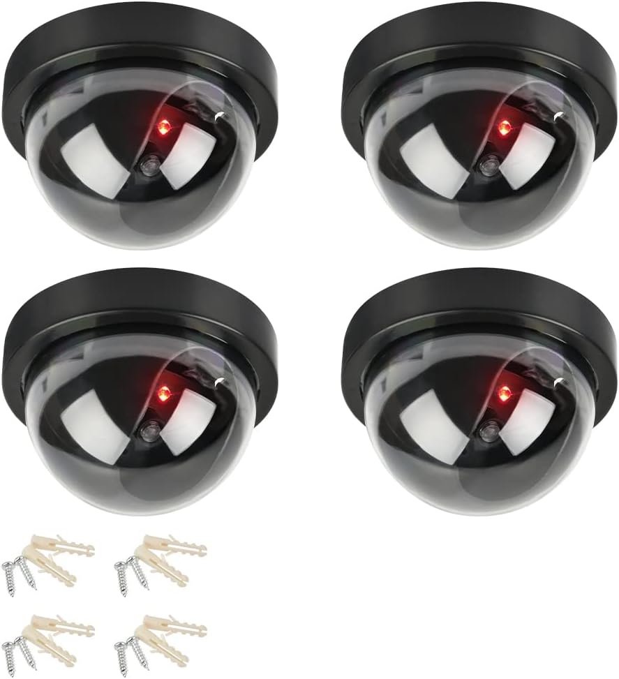 Dummy Überwachungskamera mit LED – 4er Set Sicherheitsattrappen