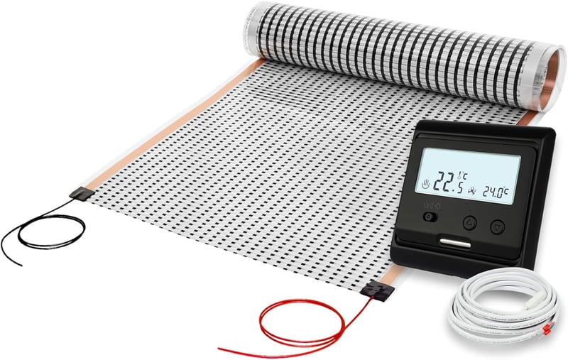 Niedervolt Heizfilm 130W 12V mit Thermostat – Ideal für Wohnwagen und Projekte