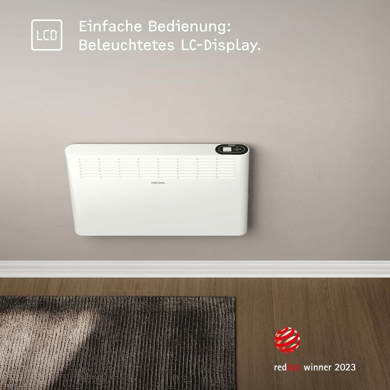 STIEBEL ELTRON Wandkonvektor 2000W mit LCD, energiesparend, für 25 m²