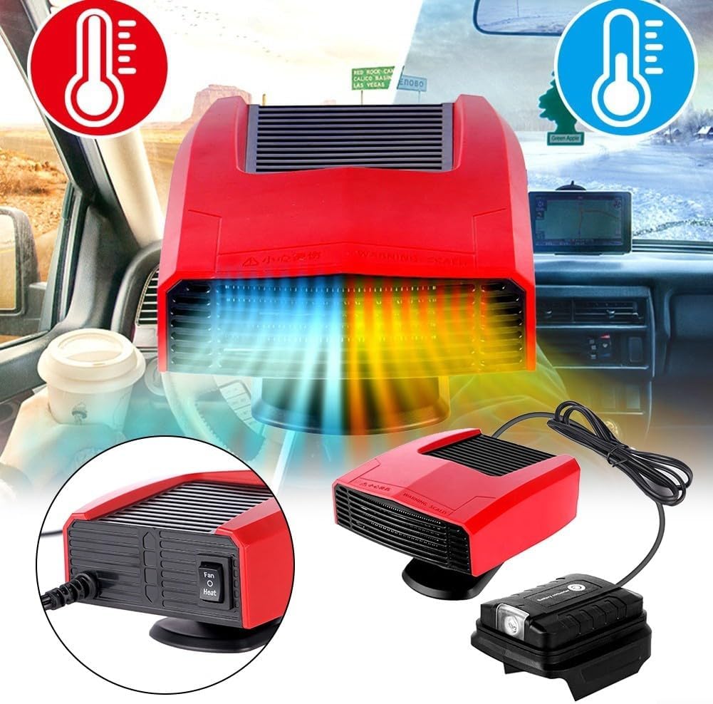Tragbare Auto-Heizung mit 360° Drehung und Dual USB-Anschluss
