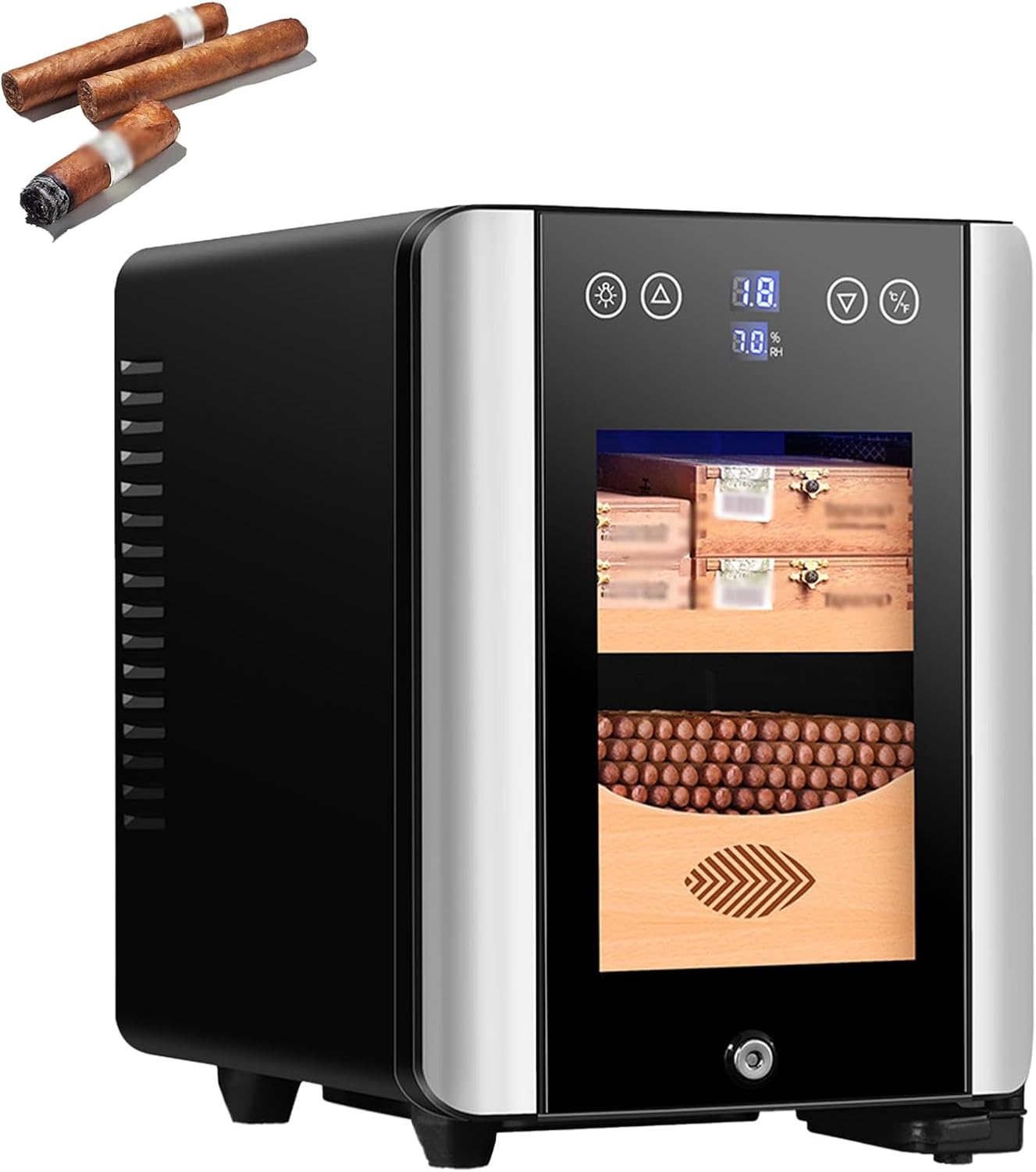 Elektrischer Zigarren-Humidor aus Zedernholz für 100 Zigarren