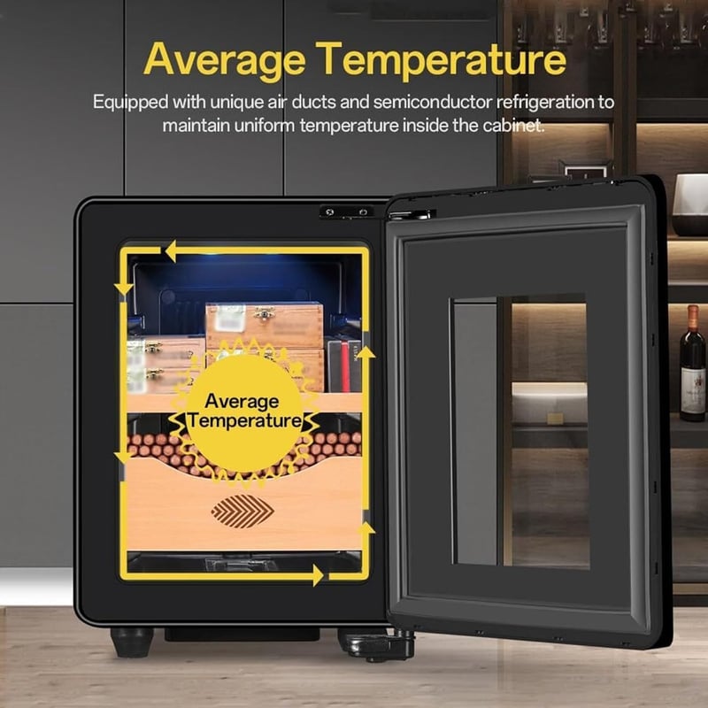 Elektrischer Zigarren-Humidor aus Zedernholz für 100 Zigarren
