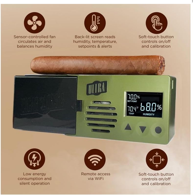 WLAN Humidor Befeuchter Oasis ULTRA 4.0 mit Tastingbogen