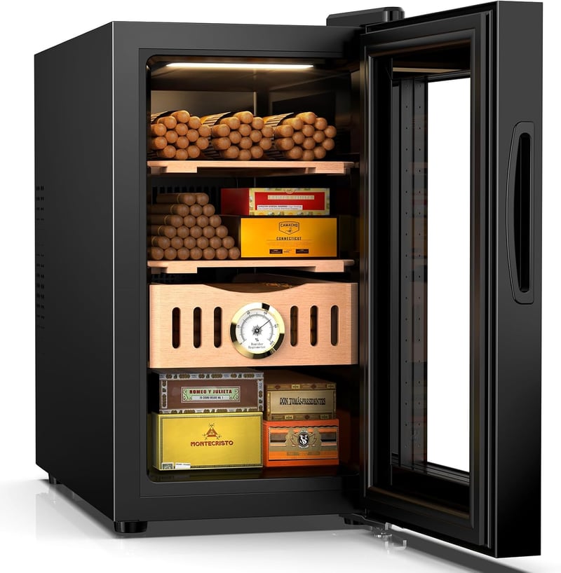 Elektrischer Humidor für Männer mit Kühlung, 26L, 200 Zigarren