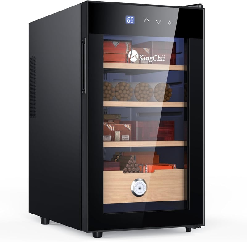 Elektrischer Zigarren-Humidor 48L mit Kühlsystem und Zedernregalen