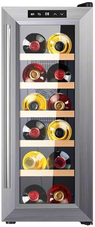 Weinkühlschrank für 12 Flaschen - thermoelektrisch mit Holz-Design