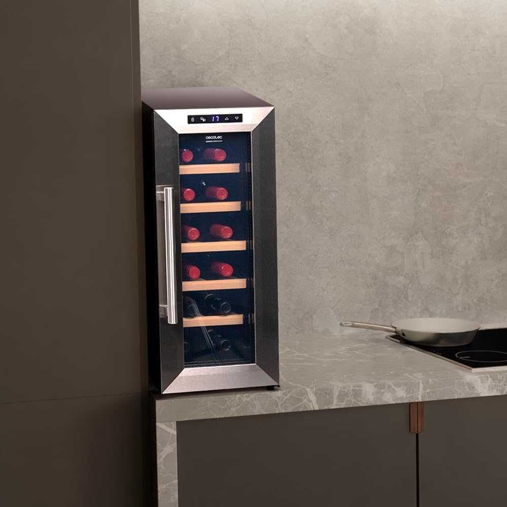 Weinkühlschrank für 12 Flaschen - thermoelektrisch mit Holz-Design