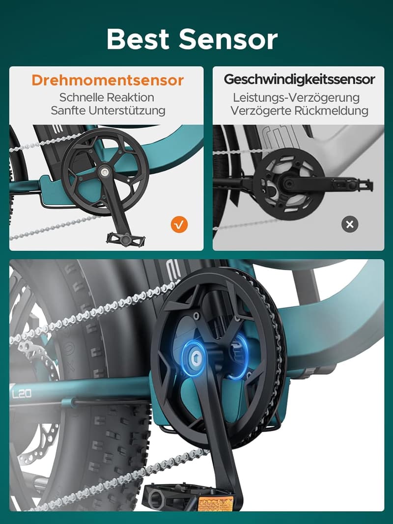 ENGWE E-Bike für Herren mit 250W Motor und 48V 13Ah Batterie