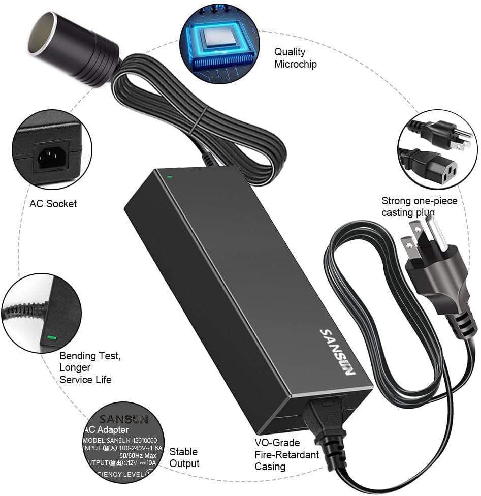 Spannungswandler 10A für Auto – AC240V zu DC12V Adapter