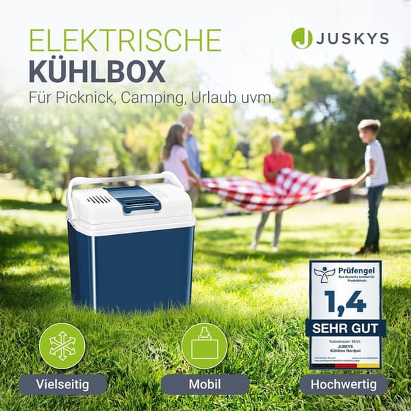 Elektrische Kühlbox 24L 12V/230V - Thermoelektrische Mini Kühlschrank
