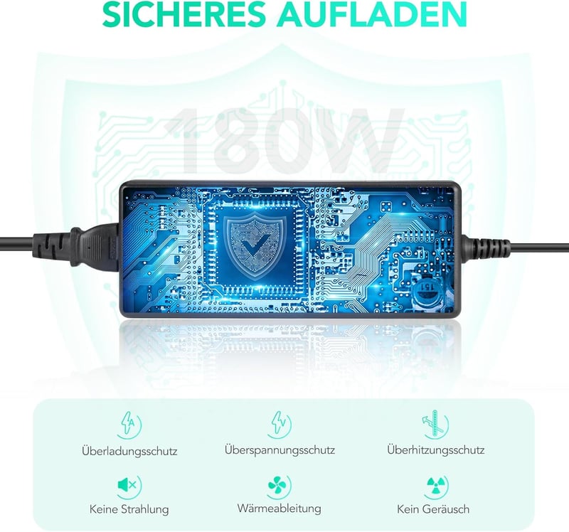 AGPTEK KFZ Spannungswandler 180W, 12V/15A für Kühlbox & Geräte