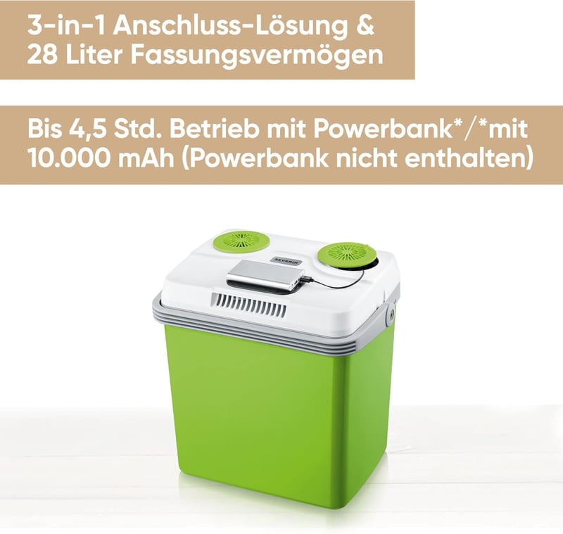 Elektrische Kühlbox 25 L mit Kühl- und Warmhaltefunktion für Auto