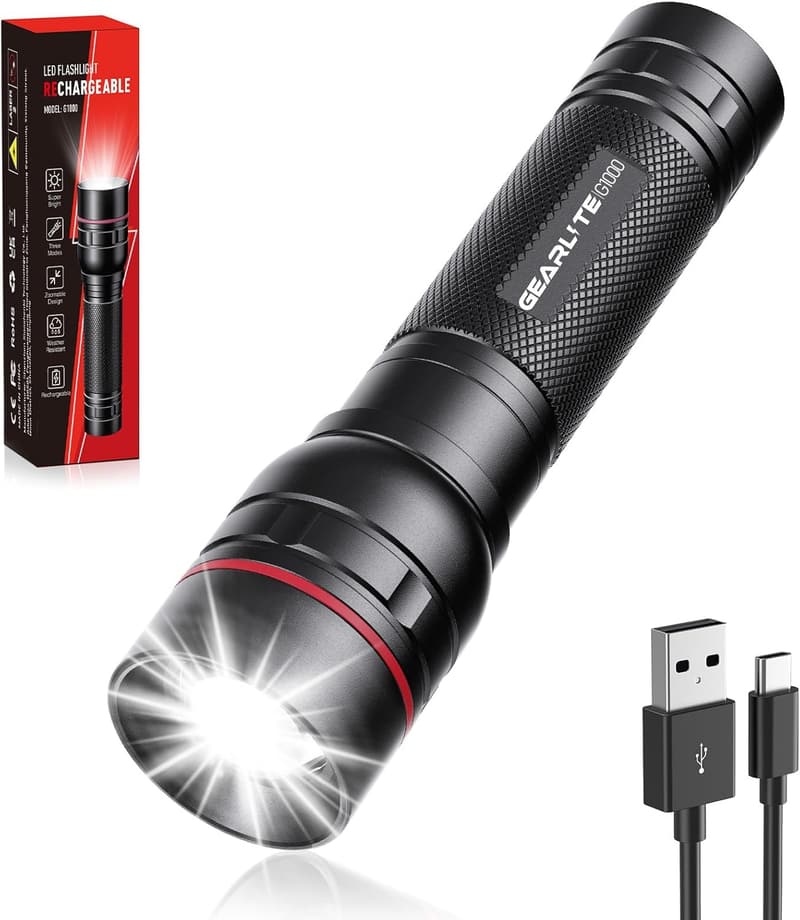 Aufladbare LED Taschenlampe mit 2000 Lumen für Outdoor-Aktivitäten