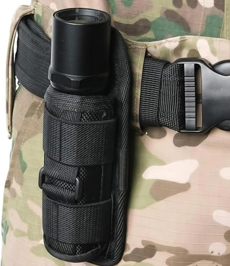 Drehbare LED-Taschenlampen-Halterung für Gürtel und Jagdtaschen