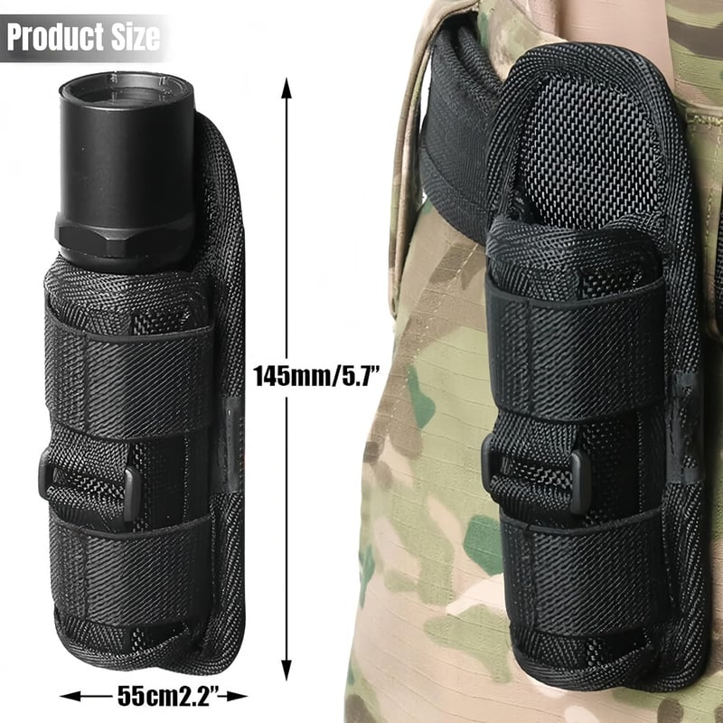 Drehbare LED-Taschenlampen-Halterung für Gürtel und Jagdtaschen