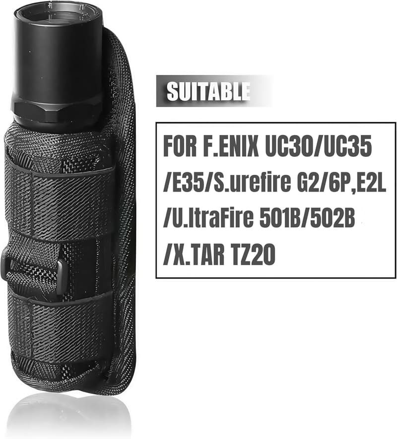 Drehbare LED-Taschenlampen-Halterung für Gürtel und Jagdtaschen