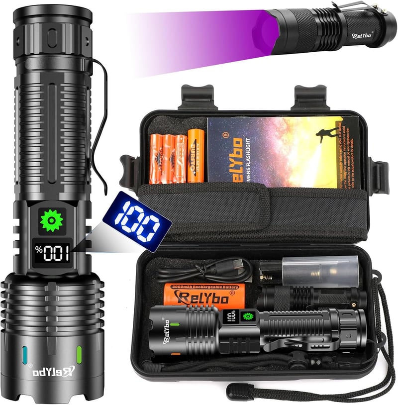 Extrem Helle 500000 Lumen Taktische LED Taschenlampe für Outdoor-Notfälle