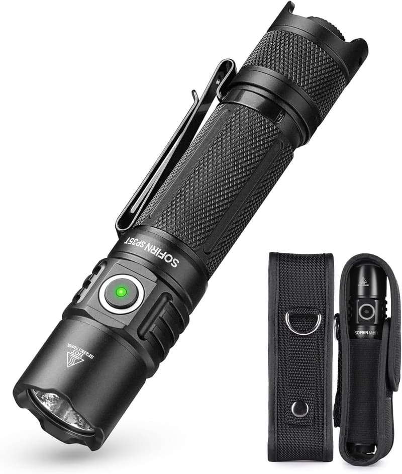 Taktische Taschenlampe SP35T – 3800 Lumen, USB-C, 8 Lichtmodi, IPX8
