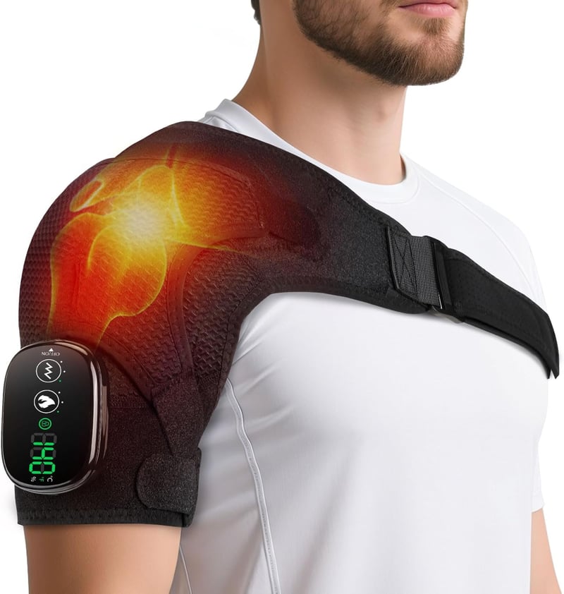 Kabellose beheizte Schultermassageauflage mit 3-Stufen-Funktion