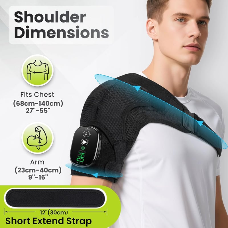 Kabellose beheizte Schultermassageauflage mit 3-Stufen-Funktion