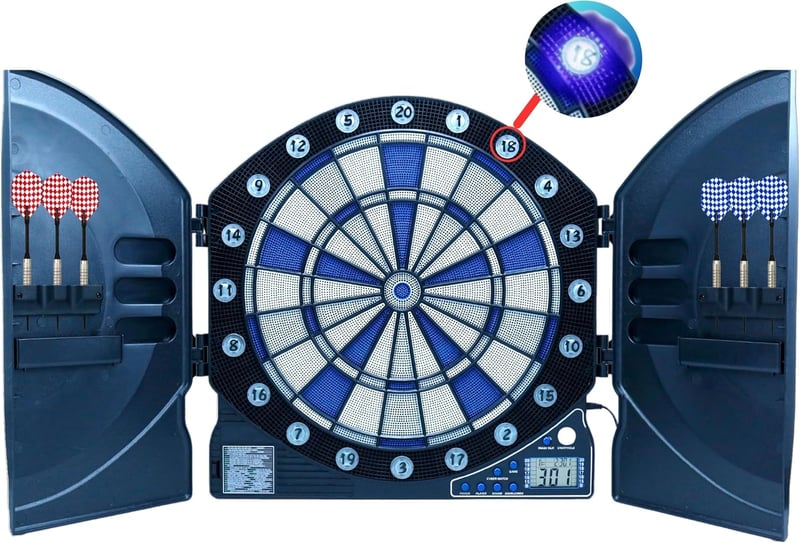 Elektronische Dartscheibe Cambridge mit LED und 6 Dartpfeilen