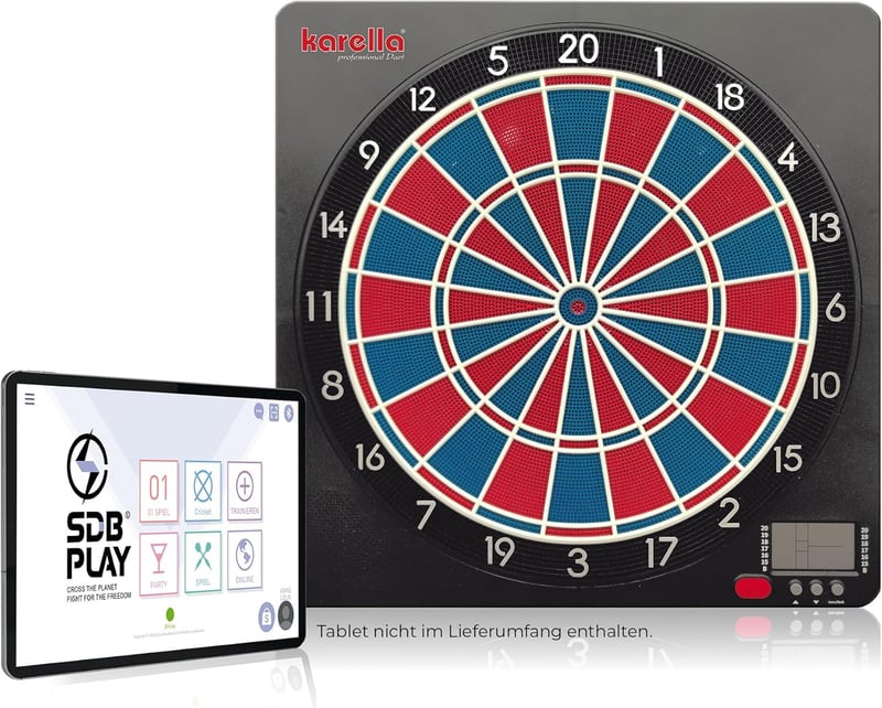 Karella Dartautomat CB-Smart – Elektronisches Dartboard mit Bluetooth und 37 Spielen