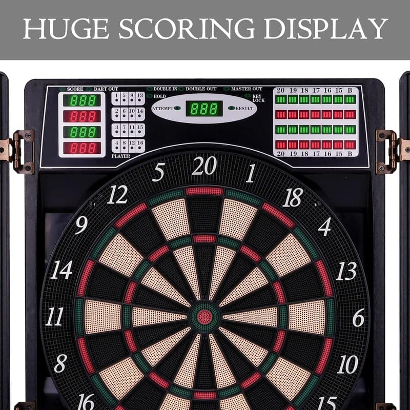 Elektronische Dartscheibe Profi-Set für 1-16 Spieler mit 12 Darts und Zubehör