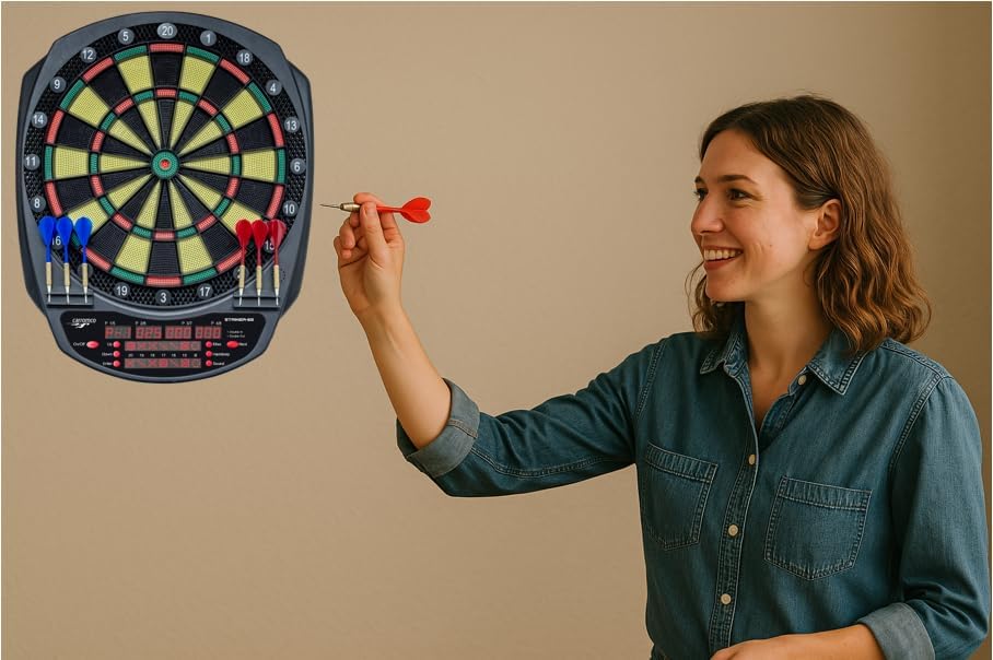 Elektronische Dartscheibe STRIKER-601 für 1-8 Spieler, 36 Spiele