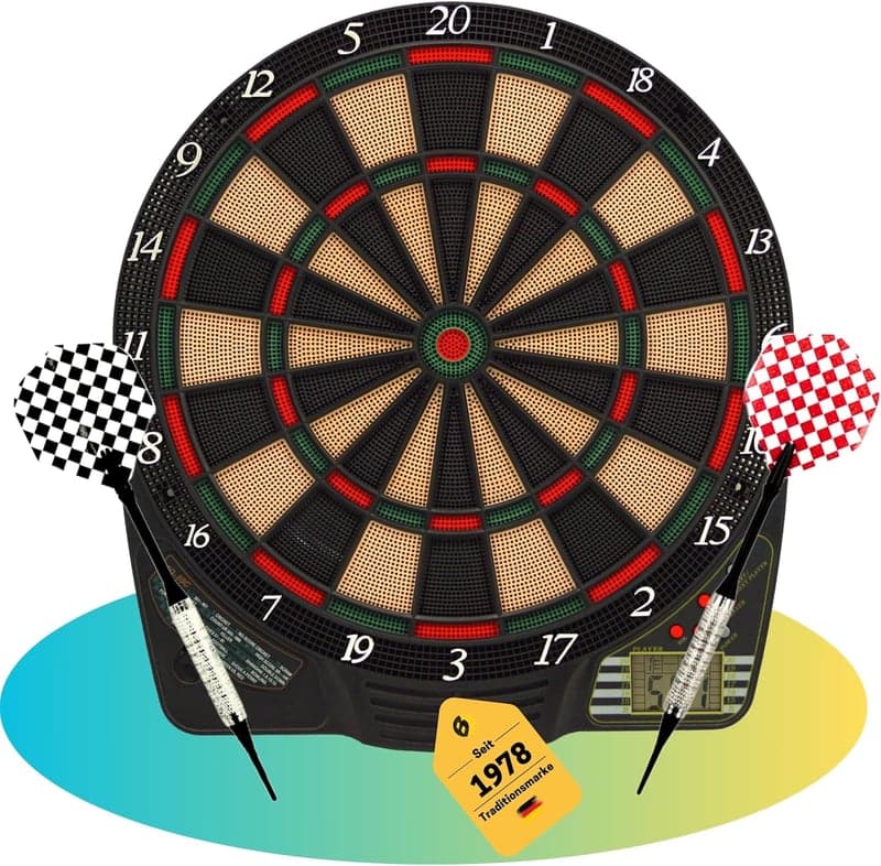 Elektronische Dartscheibe Chester 2 mit LCD-Anzeige für 4 Spieler