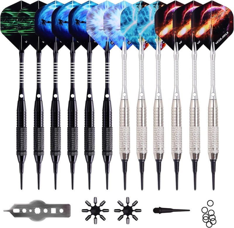 Profi Softdarts Set mit Kunststoffspitze – 12 Stück, 18 Gramm