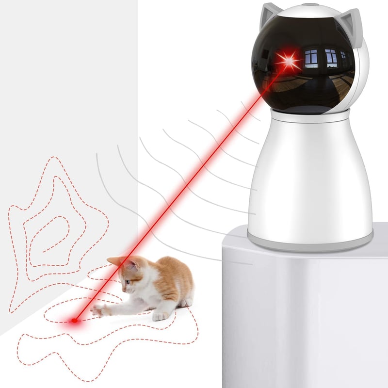 Interaktives Katzenspielzeug mit bewegungsaktiviertem Laser