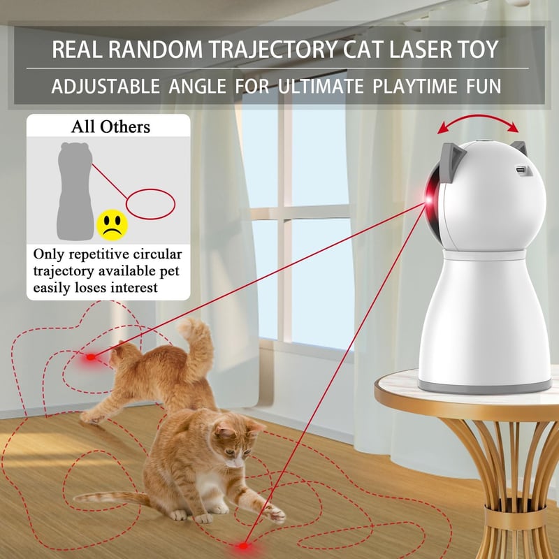 Interaktives Katzenspielzeug mit bewegungsaktiviertem Laser