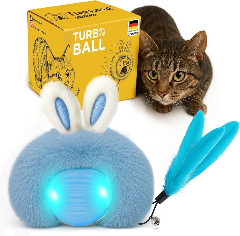 Interaktiver TurboBall für Katzen – Elektronisches Intelligenzspielzeug