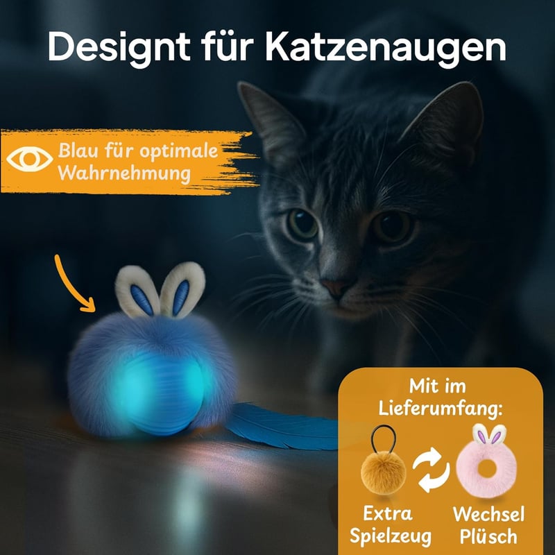 Interaktiver TurboBall für Katzen – Elektronisches Intelligenzspielzeug