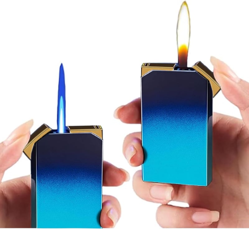 Sturmfeuerzeug mit zwei Flammen – nachfüllbar, Geschenk für Männer