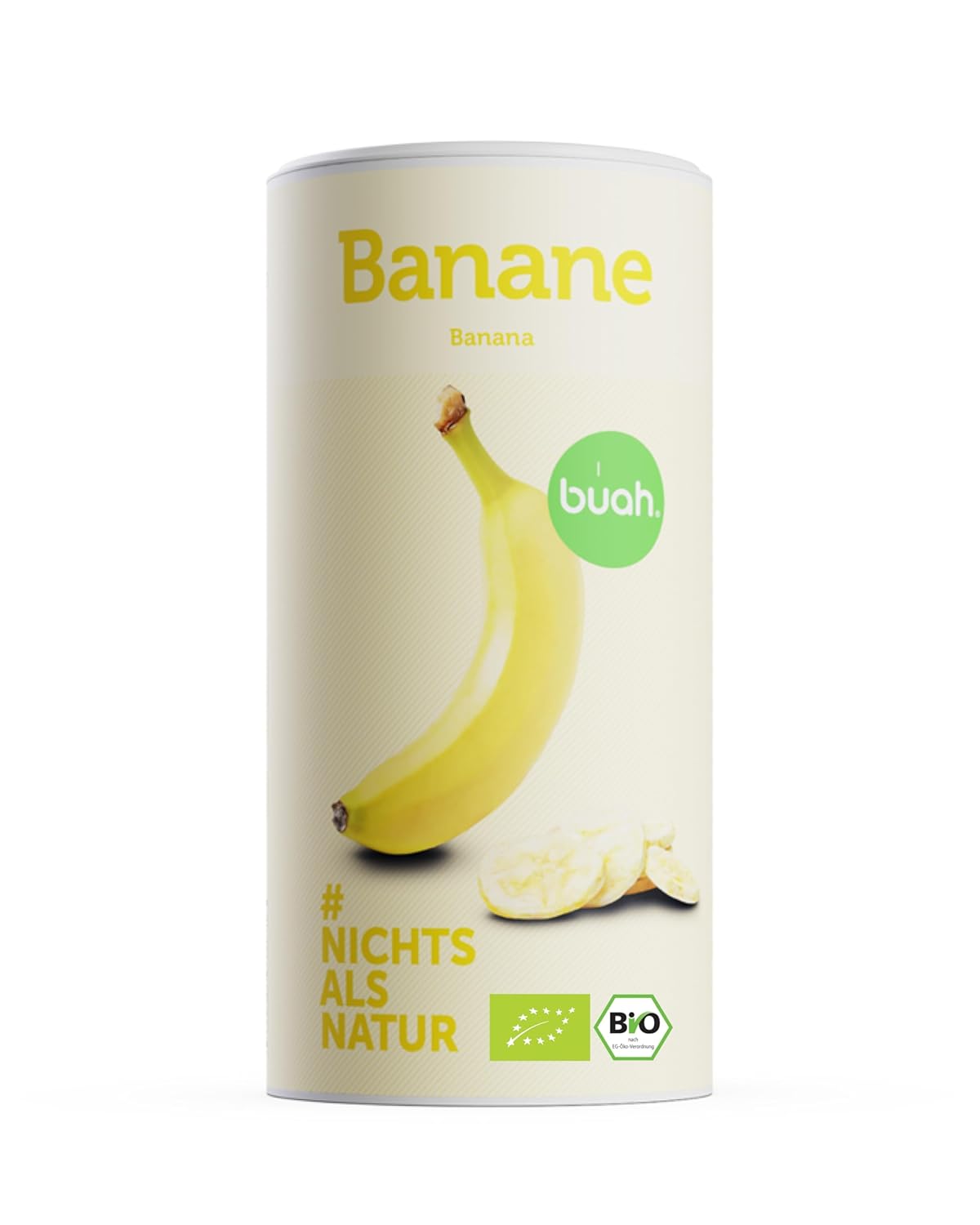 Bio Gefriergetrocknete Bananenchips als Snack – vegan, ohne Zuckerzusatz, 210g