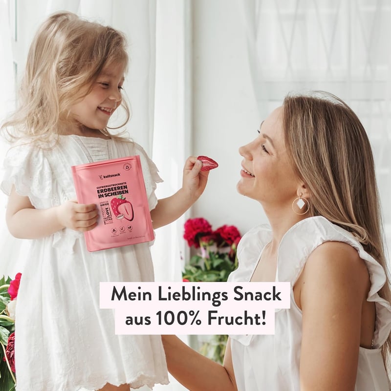 Gefriergetrocknete Erdbeerscheiben – 500g – Zuckerfrei & vegan