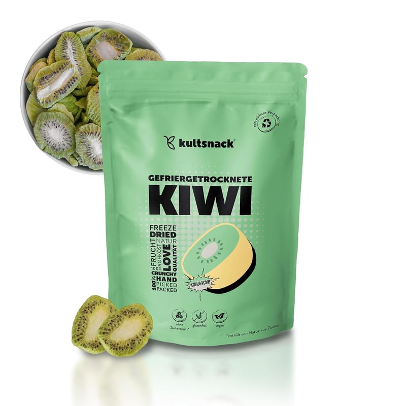 Gefriergetrocknete Kiwi 100g – Vegan & glutenfrei, ohne Zuckerzusatz