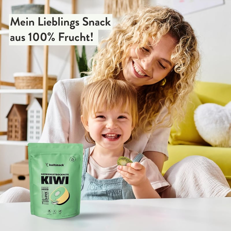 Gefriergetrocknete Kiwi 100g – Vegan & glutenfrei, ohne Zuckerzusatz