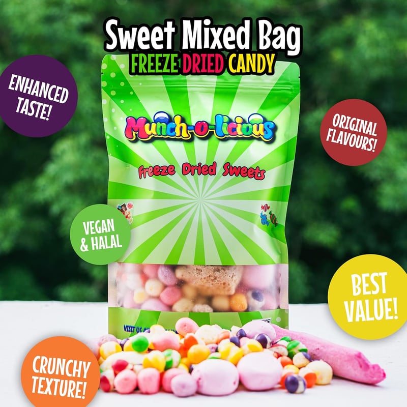 Veganes & Halal Gefriergetrocknetes Süßigkeiten-Geschenk - 100g