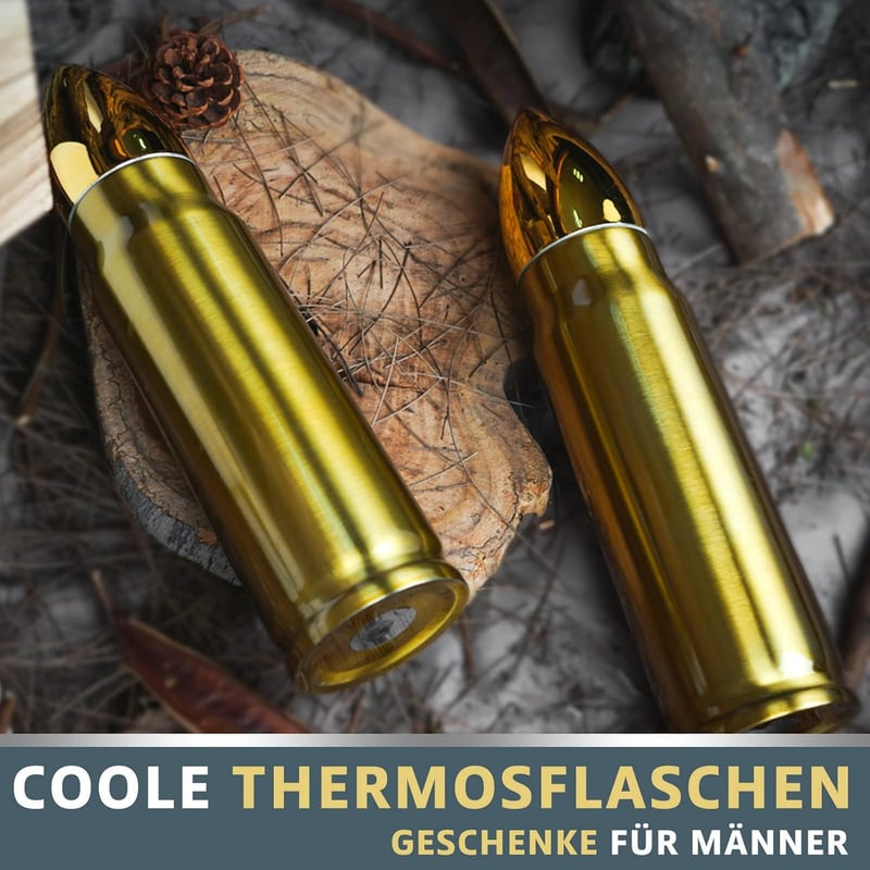 Lustiges Jägermeister Geschenk für Männer – Coole 500 ml Edelstahl-Trinkflasche