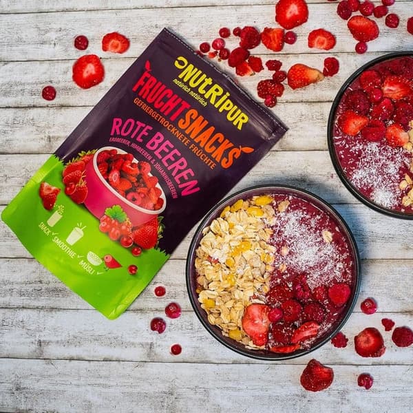 Gefriergetrocknete rote Beeren 100g - Ungezuckerte Früchte voller Geschmack