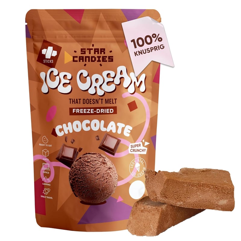Gefriergetrocknete Schokoladeneis-Süßigkeiten für Partys (50 g)