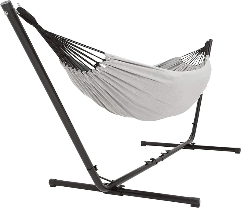Outdoor Doppelhängematte mit Gestell - Tragbar für Garten, Balkon, Terrasse