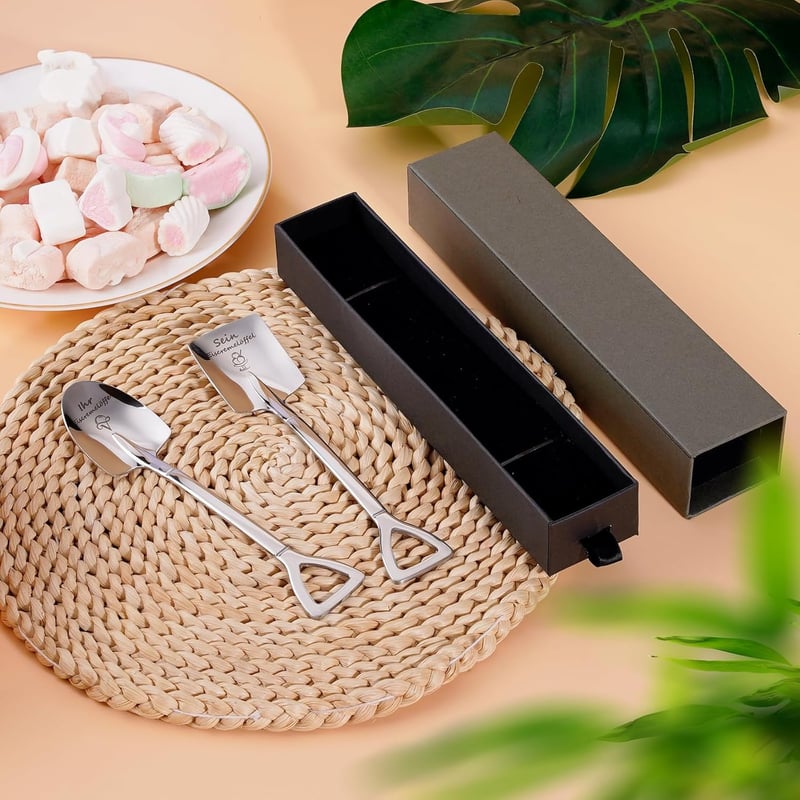 Eislöffel-Set mit Gravur für Paare – Hochzeitsgeschenk